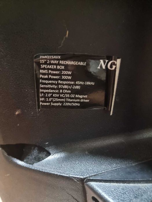 Автономная активная акустическая система NGS PMQ15AVX 15", 300Вт