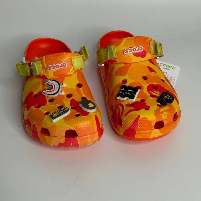 ‼️БЕЗ ПЕРЕДОПЛАТ‼️ Тапки Crocs x Bape