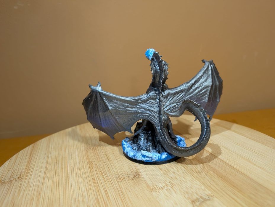 Dragão Azul - pintado à mão