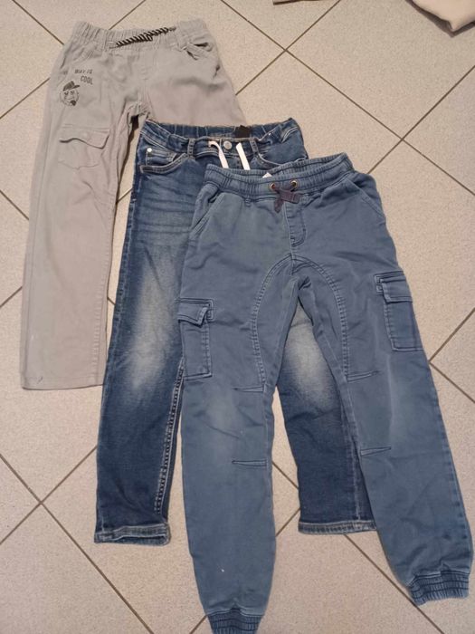 Zestaw wielopak 3 pak spodnie jeans jogger