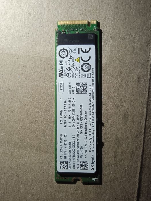 SK hynix PC711 512GB M.2 NVMe SSD