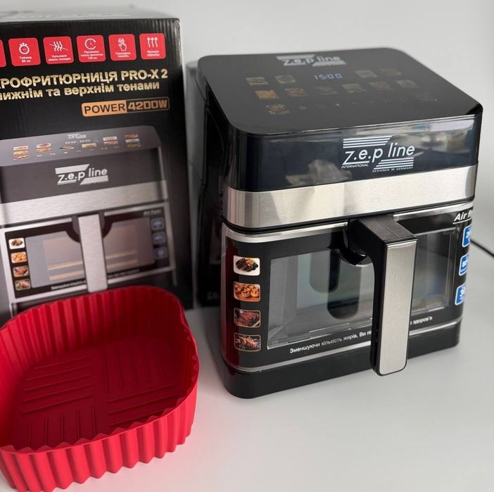 Аерогриль з віконцем на 13л и 4200Вт Zepline ZP-00343 на 12 програм