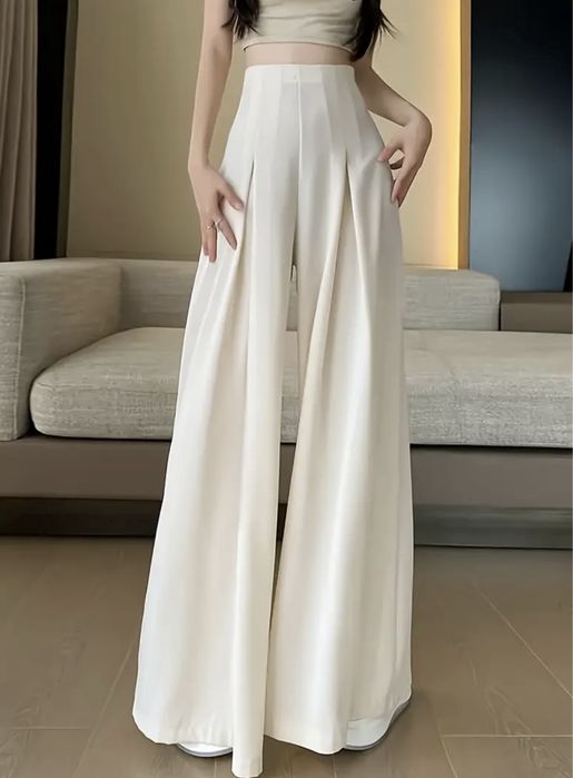 Молочні брюки палаццо