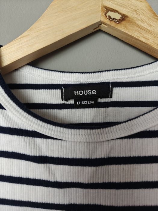 House crop top M prążek prążki