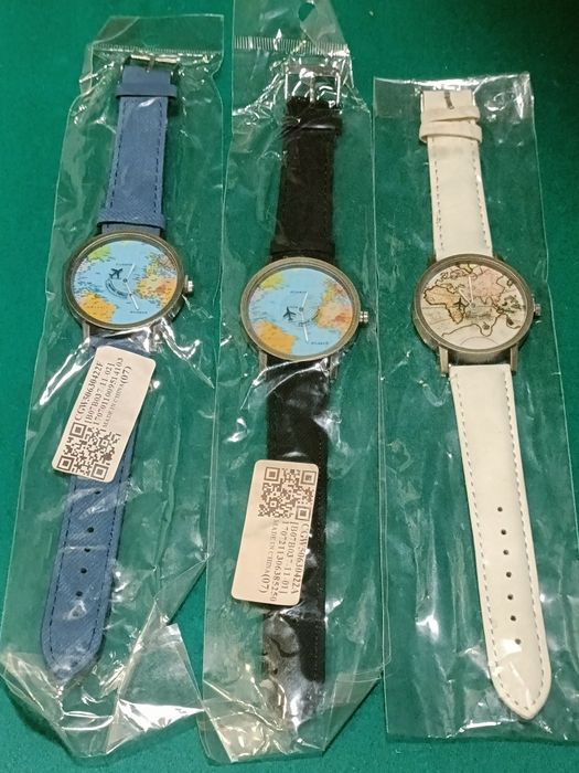 Relógio Unissex - Relógio Mapa Mundi com Avião