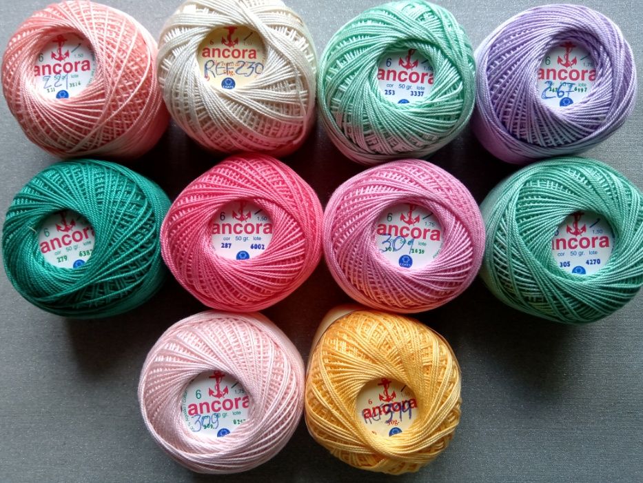 vendo novelos de linha de crochet Ancora