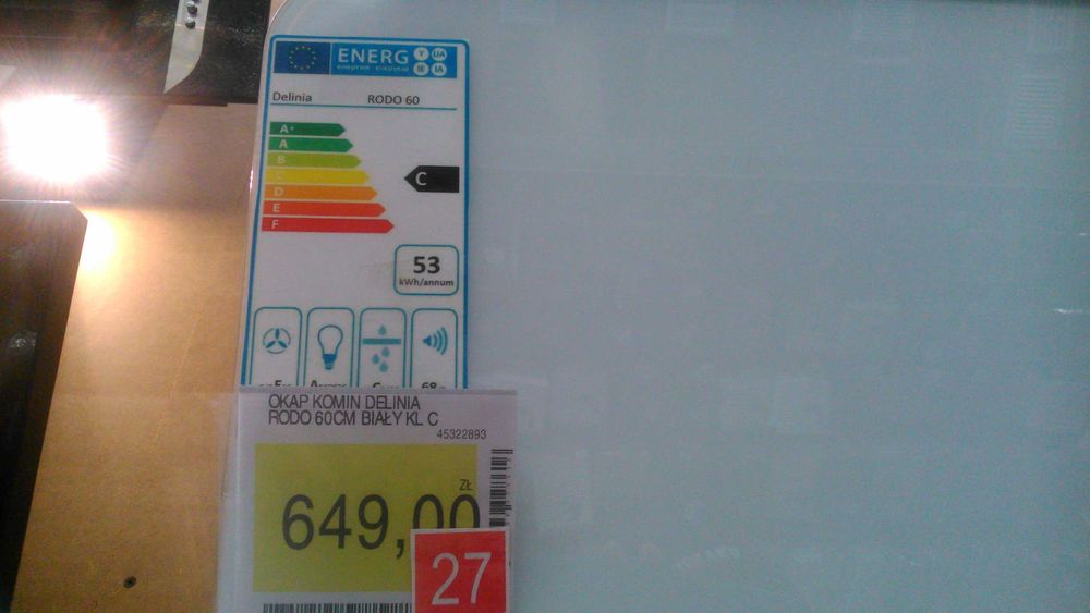 Okap kuchenny biały