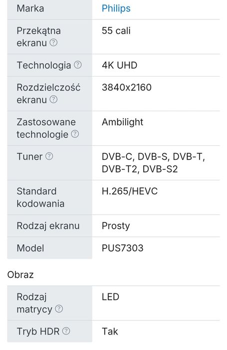 Philips 55cali 4K UHD Android Ambilight SMART telewizor