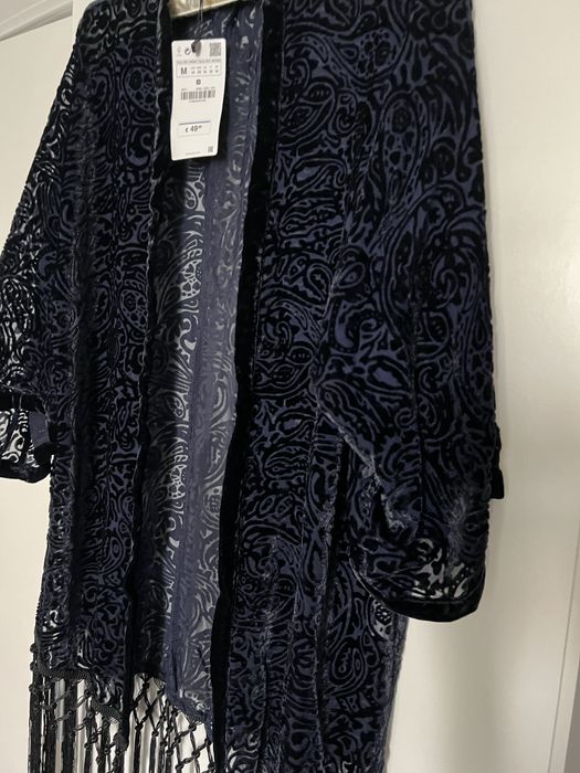 Narzutka granatowa Boho ZARA M nowa