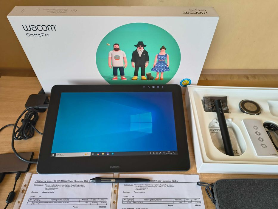 Планшет графічний Wacom Cintig Pro touch 16 FHD професійний + Перо Pro Pen 3D. Купляв новим у 2019р.
