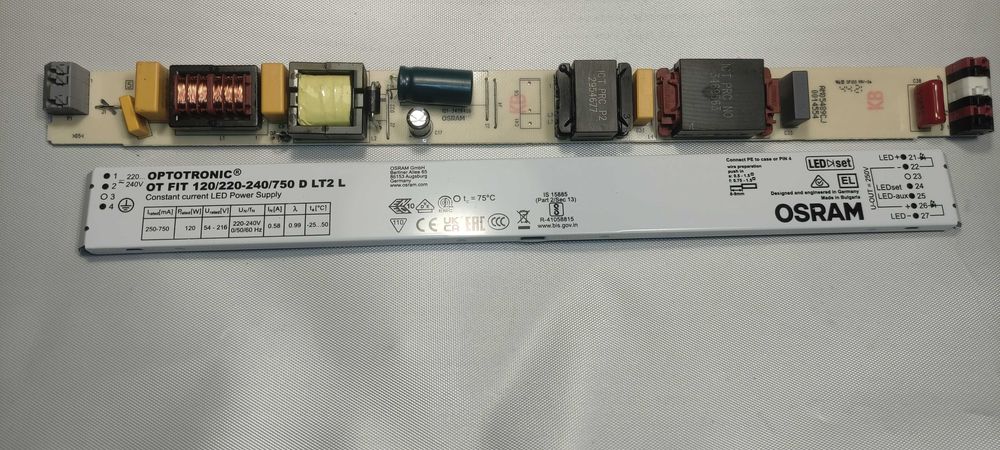 LED драйвер 120W 220-240V вихідна 54-216V 750mA IP20