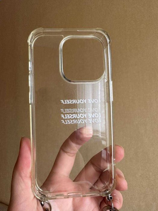 Прозорий чохол для телефона з бусинами тренд на Apple iPhone 14 Pro