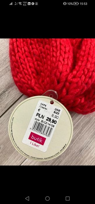 Zestaw dodatków zimowych czapka i rękawiczki nowe