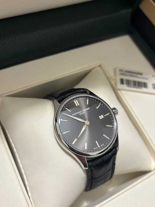 Relógio Luxo Frederique Constant Index Classic Quartz 40mm Grey