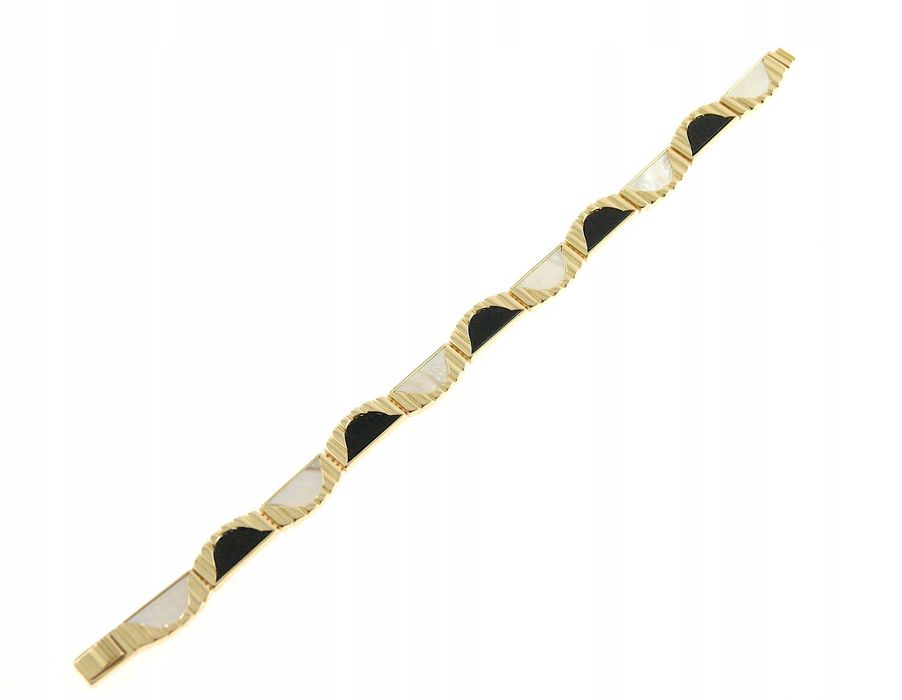 Elegancka złota bransoletka ZŁOTO p.585 20 cm CUDO