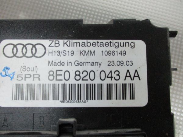 Comando chauffage / sofagem AUDI A4 (8E2, B6)