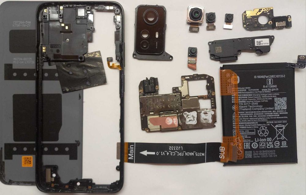 Xiaomi Redmi Note 13, Note12, Note 11, Note 10 Разборка