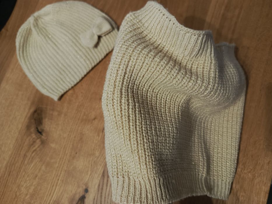 Wiosenny komplet czapka+komin 6-10 lat