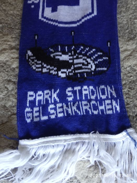 Szalik Schalke 04 Gelsenkirchen dwustronny oldschool retro