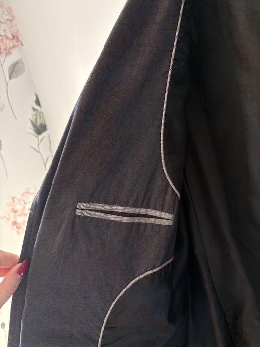Marynarka męska Carry Formal XXL grafitowa z łatami na łokciach