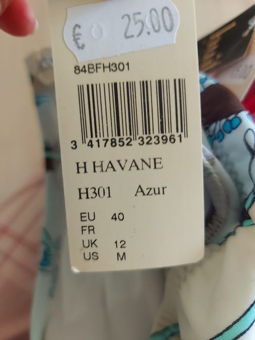 Cueca biquini flores azuis