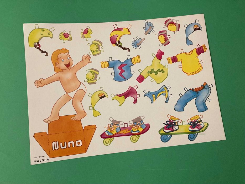 Bonecas de Recortar de Papel da marca Majora Anos 80