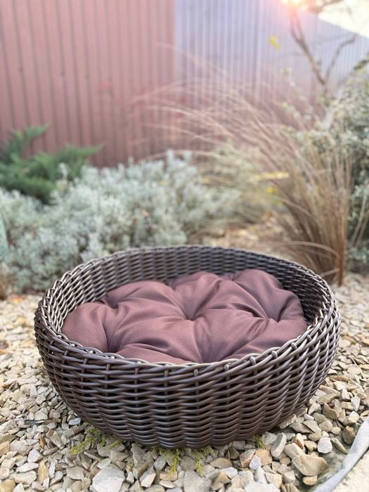 Коричнева ліжанка, лежанка для кота собаки, ліжко для кота собаки з по