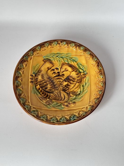 Тарелка глухари керамика зик конаково