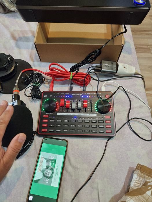 Mikser audio Tenlamp G3,mikrofon, słuchawki, zestaw