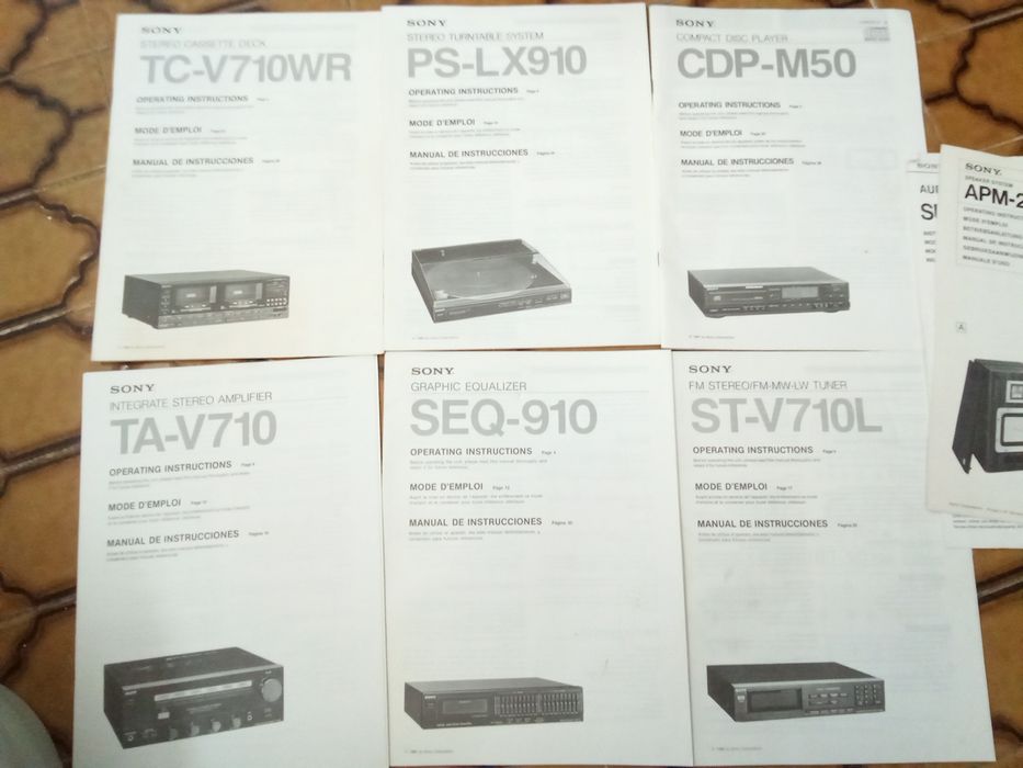 Manuais utilizador Sony TA-V710 CDP-M50 TC-V710WR SONY FH-B50CD Grundig 1099 WE/PM