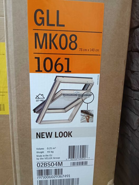 okno dachowe VELUX GLL MK08 1061  78x140  + kołnierz EL 0000 antracyt