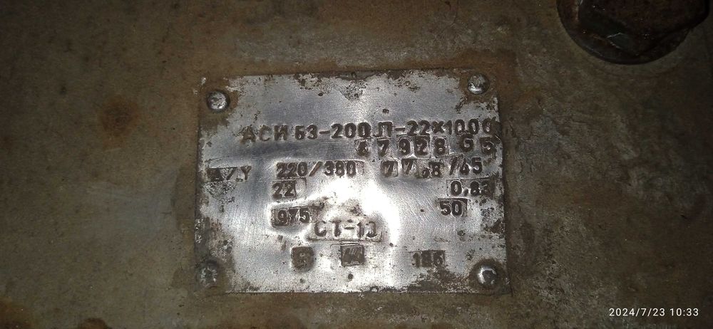 Двигун електричний АСИ б3 200 л. 22х1000