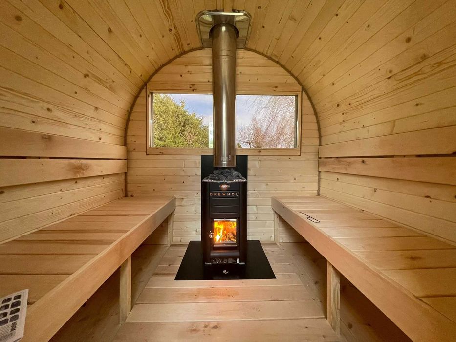 Sauna ogrodowa, sauna beczka, sauna owalna, sauna igloo, sauna Drewnol