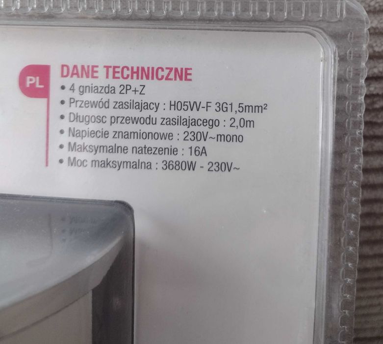 Listwa zasilająca wysuwana Otio