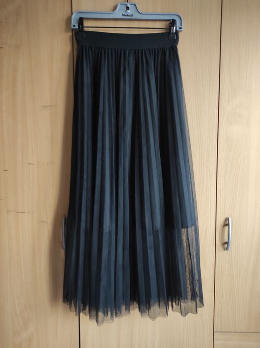Spódnica maxi czarna tiulowa XS/34