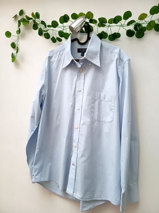 Camisa Azul com Riscas, de Homem