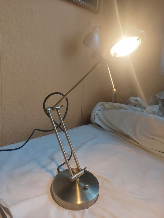 Lampa stołowa LED biurkowa stal ze ściemniaczem