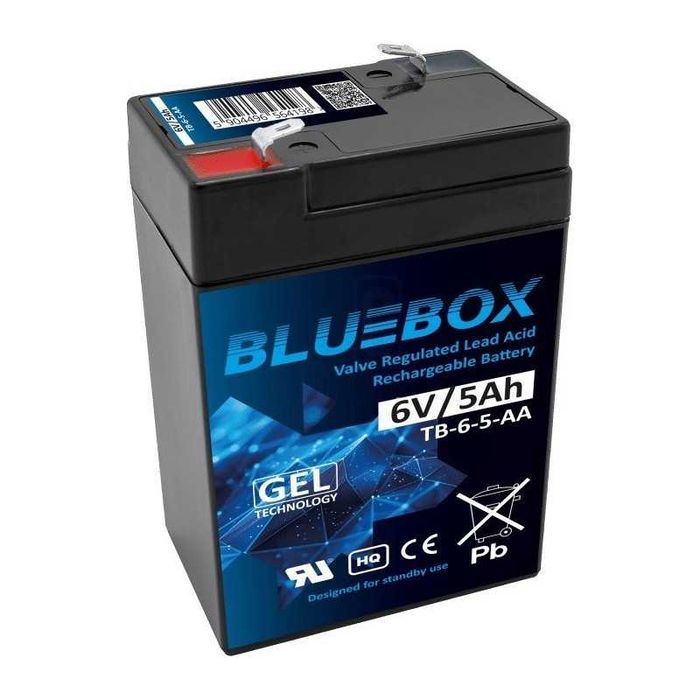 Akumulator 6V 5Ah żelowy zasilający GEL BLUEBOX TB-6-5-AA