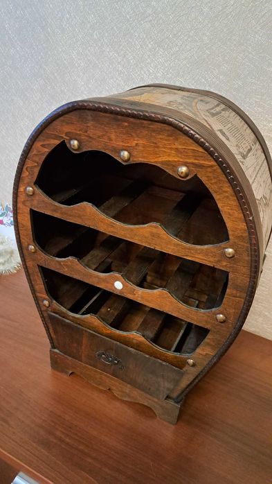 Підставка для вина, декор для дому, подарунок, вінтаж, винний стелаж