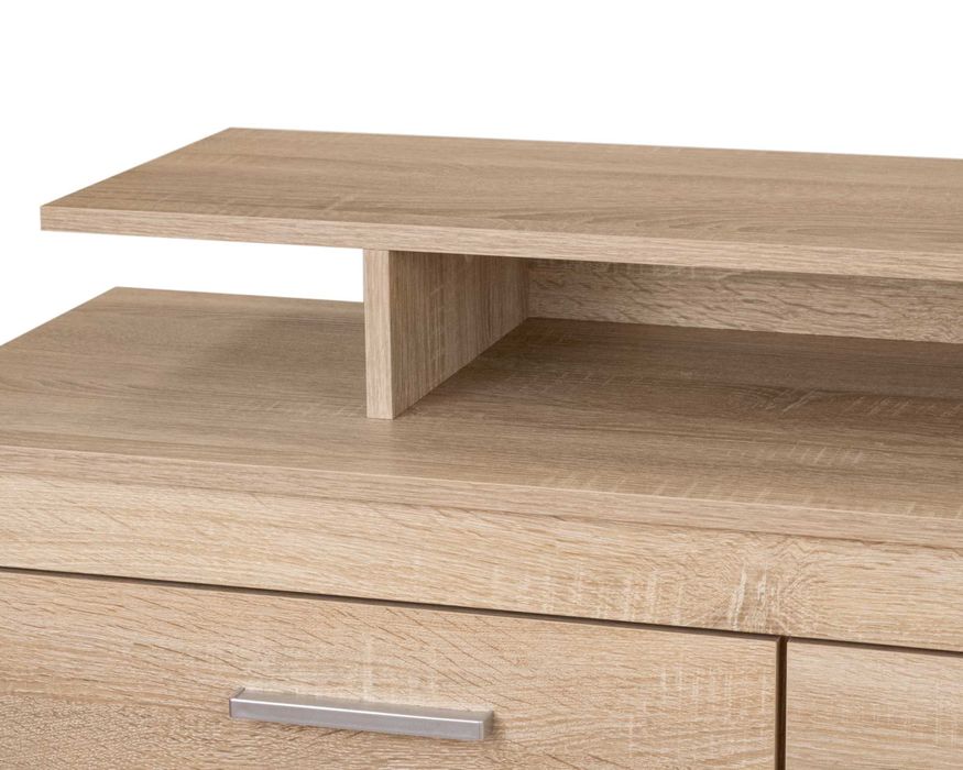 Komoda z szafkami do salonu, sypialni z półką dąb sonoma