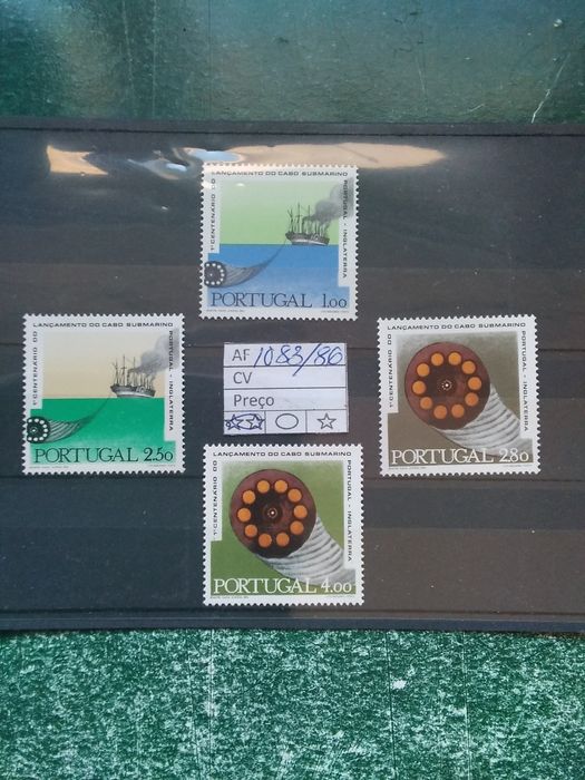 1970 1° Cent. Lançamento Cabo Submarino Portugal Inglaterra MNH **