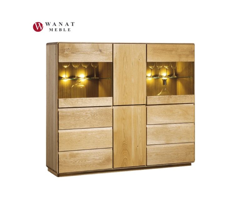 Zestaw Mebli Lite drewno Dębowe Atlanta Dekort