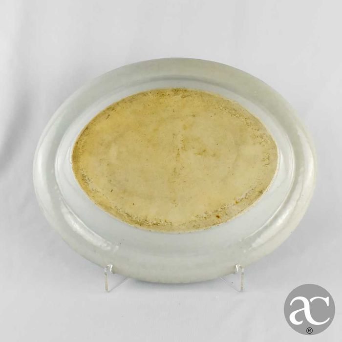 Travessa Porcelana China, Azul e Branco, Período Jiaqing 1796 a 1820