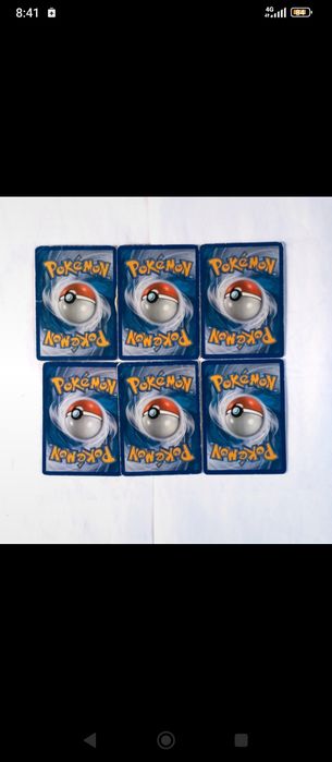 6 cartas Pokémon