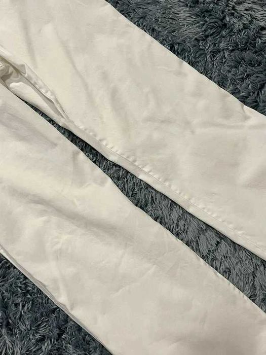 Armani Jeans białe spodnie damskie z wysokim stanem W34
