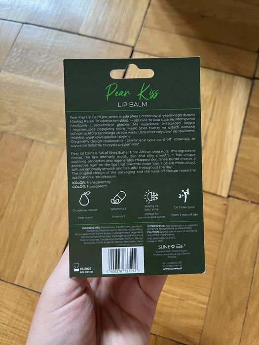 Balsam do ust gruszkowy kulka nowy SunewMed