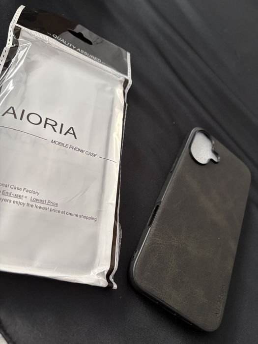 Struktura skóry czarny etui plecki case iphone 16 plus ! Okazja sklep ok 60 zl