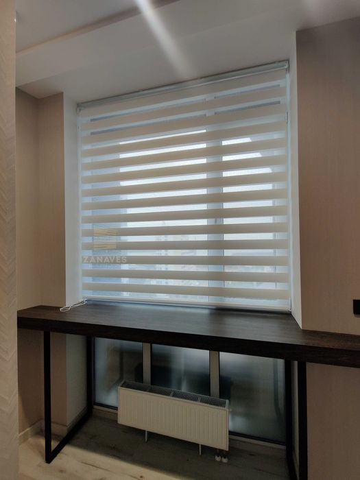 Рулонные шторы, тканевые ролеты "день-ночь". Жалюзи для окон