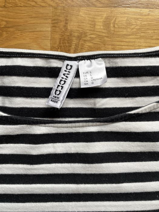 Top na długi rękaw w paski H&M