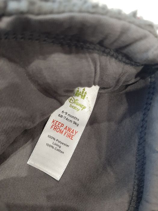 Bluza 6/9 74 cm polar myszka Mickey szara